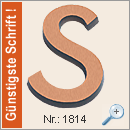 Gebrüder Schneider Metall- und Kunstgießerei, Bronzeschriften, Bronzebuchstaben, Bronzebuchstaben kaufen - Schrift Nr.: 1814